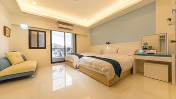 Familjerum för fyra | 1 sovrum, egyptiska bomullslakan och sängtillbehör av högsta kvalitet