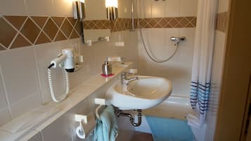 Apartment, 1 Bedroom (2 Adults, room number 1-4) | Bathroom | Shower, deep-soaking bathtub, free toiletries, hair dryer