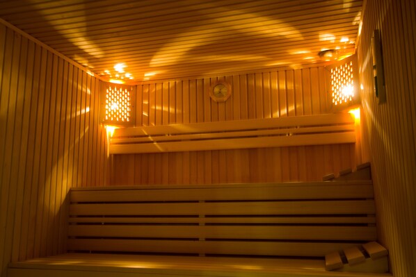 Sauna, hot tub, manicures and pedicures