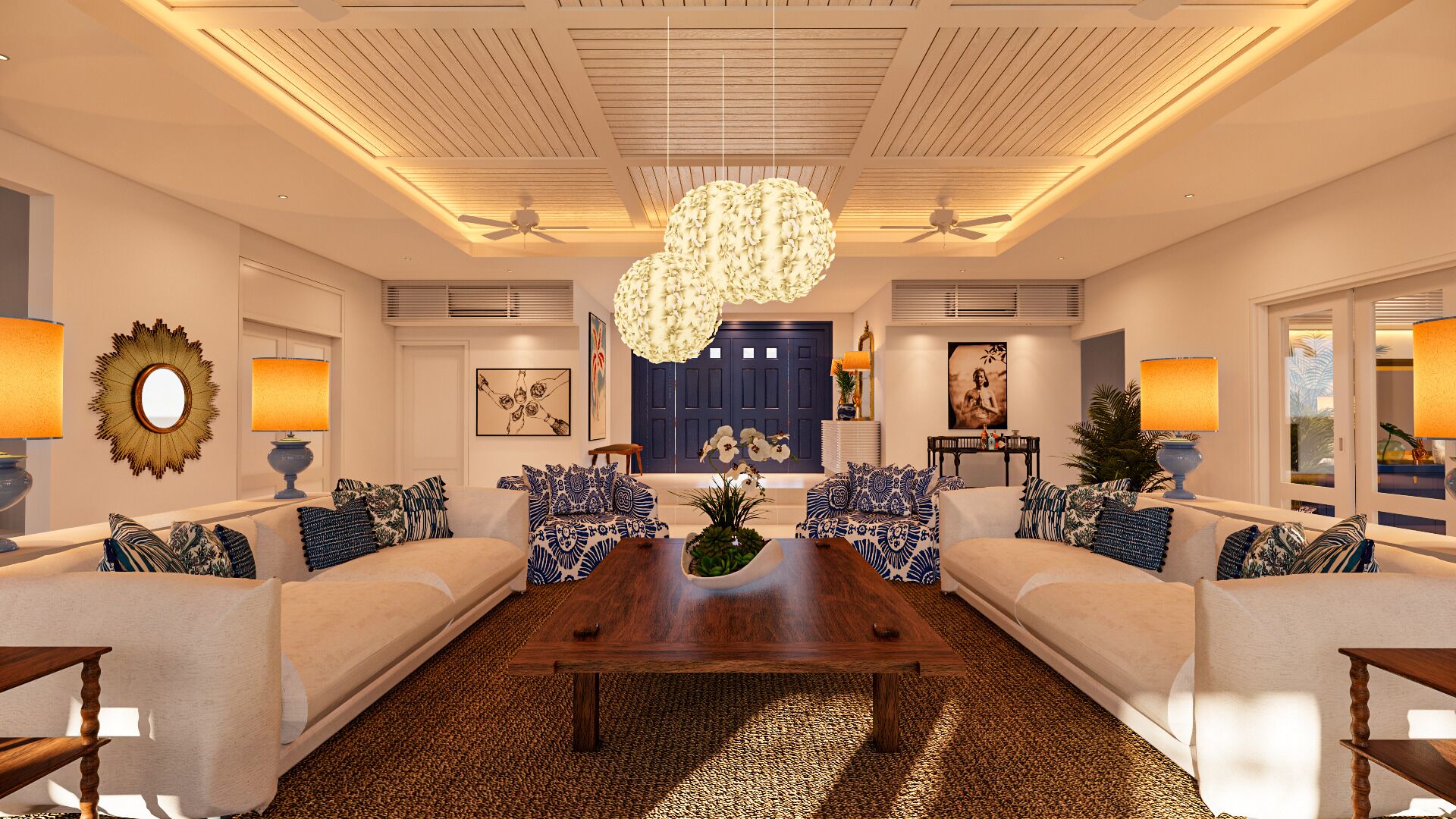 villa santai sorga | living area | 40-inch lcd tv with digital channels, tv