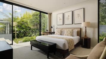 3 Bedroom Pool Villa | Premium bedding, in-room safe, individually decorated, desk