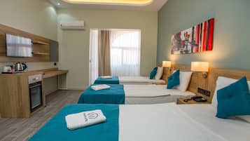 Ropa de cama de alta calidad y minibar