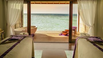 Espace de soins pour les couples, soins corporels, soins d'aromathérapie