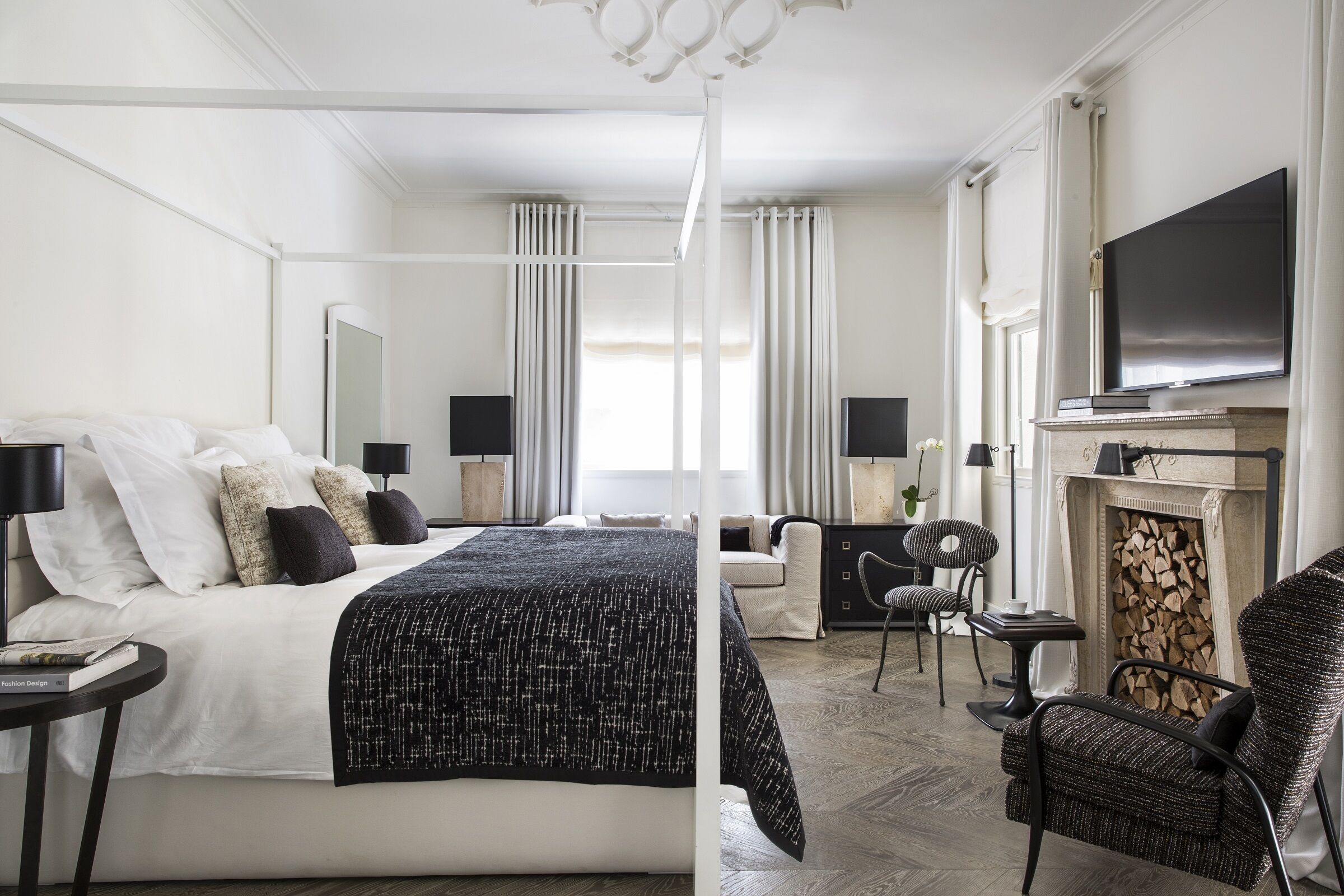 Draps italiens Frette, literie de qualité supérieure, minibar