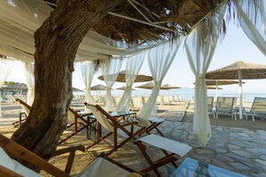 Vista a la playa o el mar