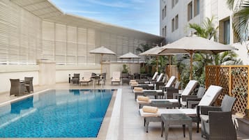 Outdoor pool, cabanas (surcharge), sun loungers