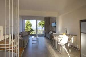 Luxury Villa, 3 Bedrooms, Private Pool, Sea View | Living area | Flat-screen TV