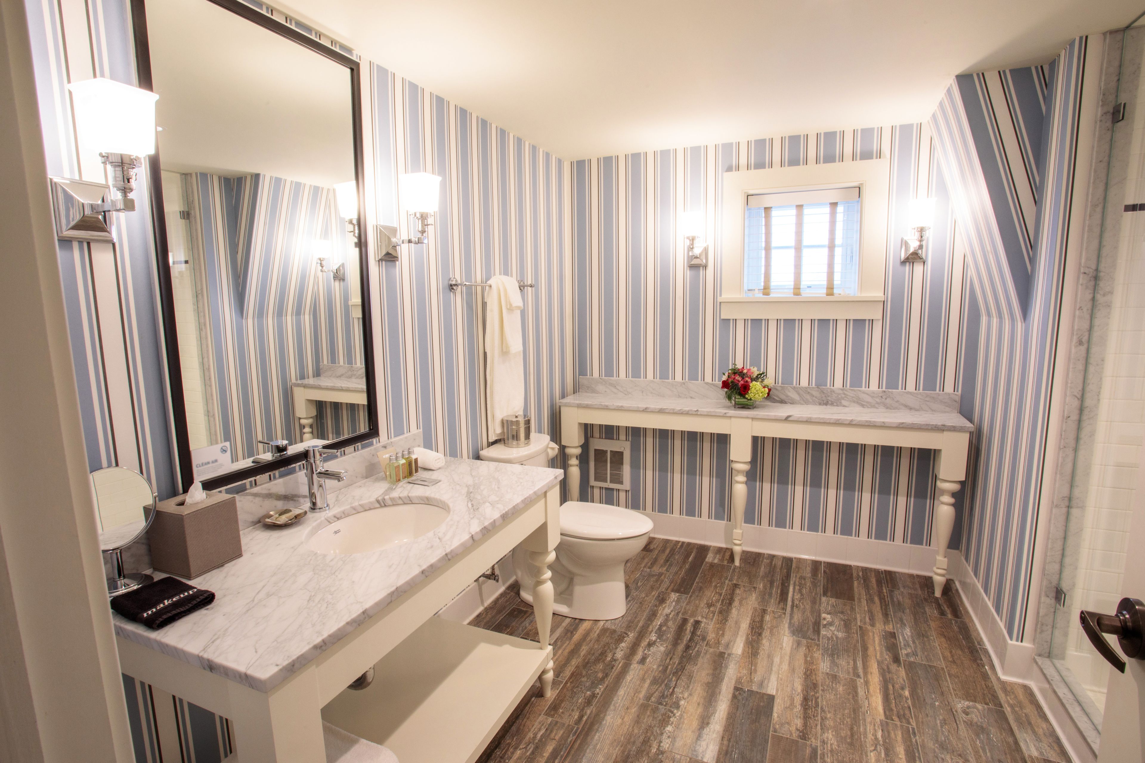 free toiletries, hair dryer, bathrobes, slippers