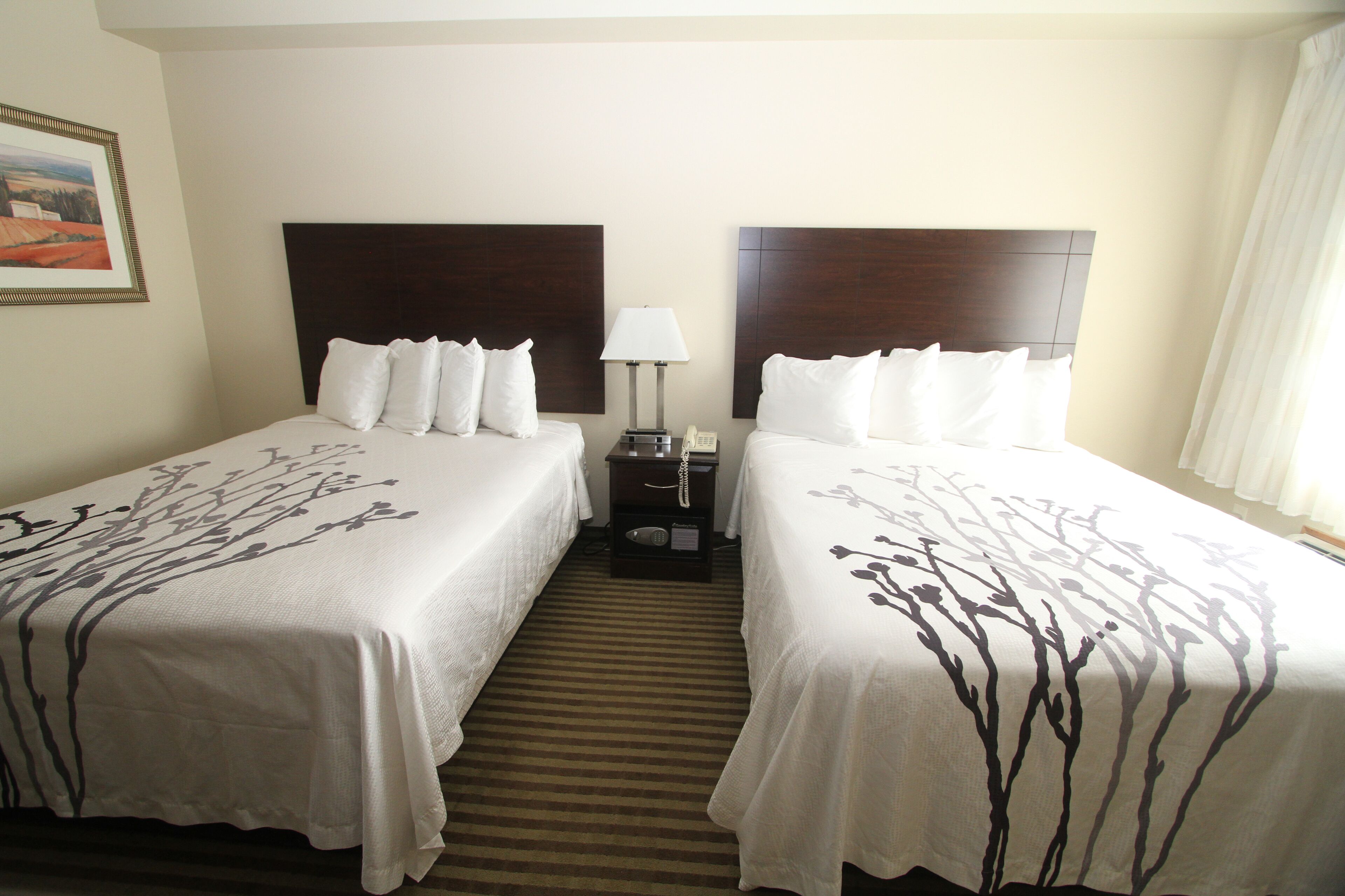 room, 2 queen beds, non smoking, refrigerator & microwave | desk, soundproofing, iron/ironing board, free wifi
