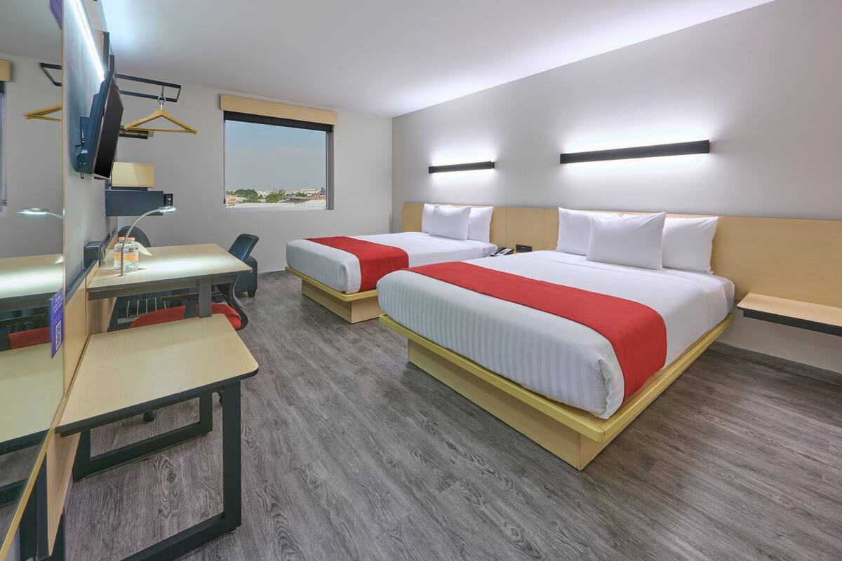 room, 2 queen beds, non smoking | 1 bedroom, in-room safe, desk, blackout curtains