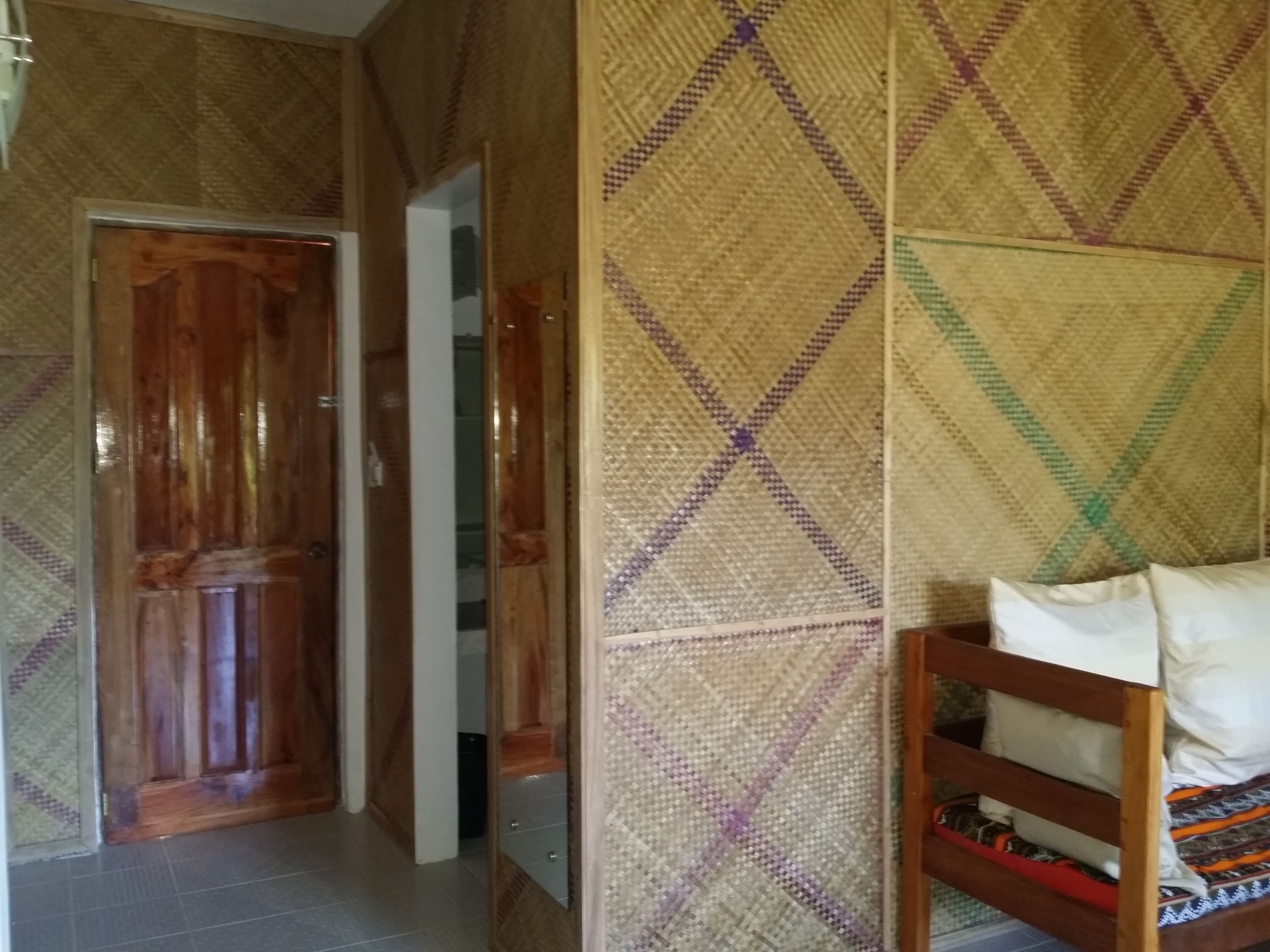 desk, laptop workspace, blackout curtains