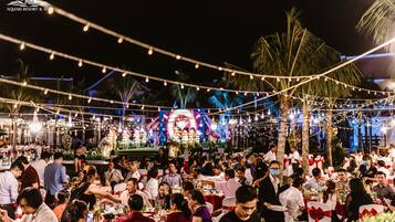 Outdoor wedding area