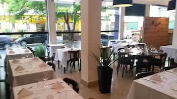 Breakfast, lunch, dinner served; Brazilian cuisine