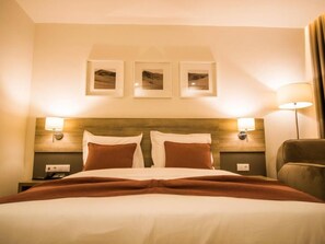 Quarto presidencial | Frigobar, cofres nos quartos, cortinas blackout, quartos à prova de som