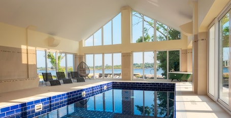 Indoor pool, open 8:00 AM to 8:00 PM, sun loungers
