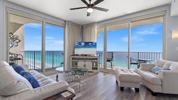 Condo, 3 Bedrooms, Ocean View (1803) | Living area | TV