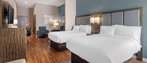 Suite, 2 Queen Beds, Non Smoking (with Sofabed) | Pillowtop beds, desk, laptop workspace, blackout drapes