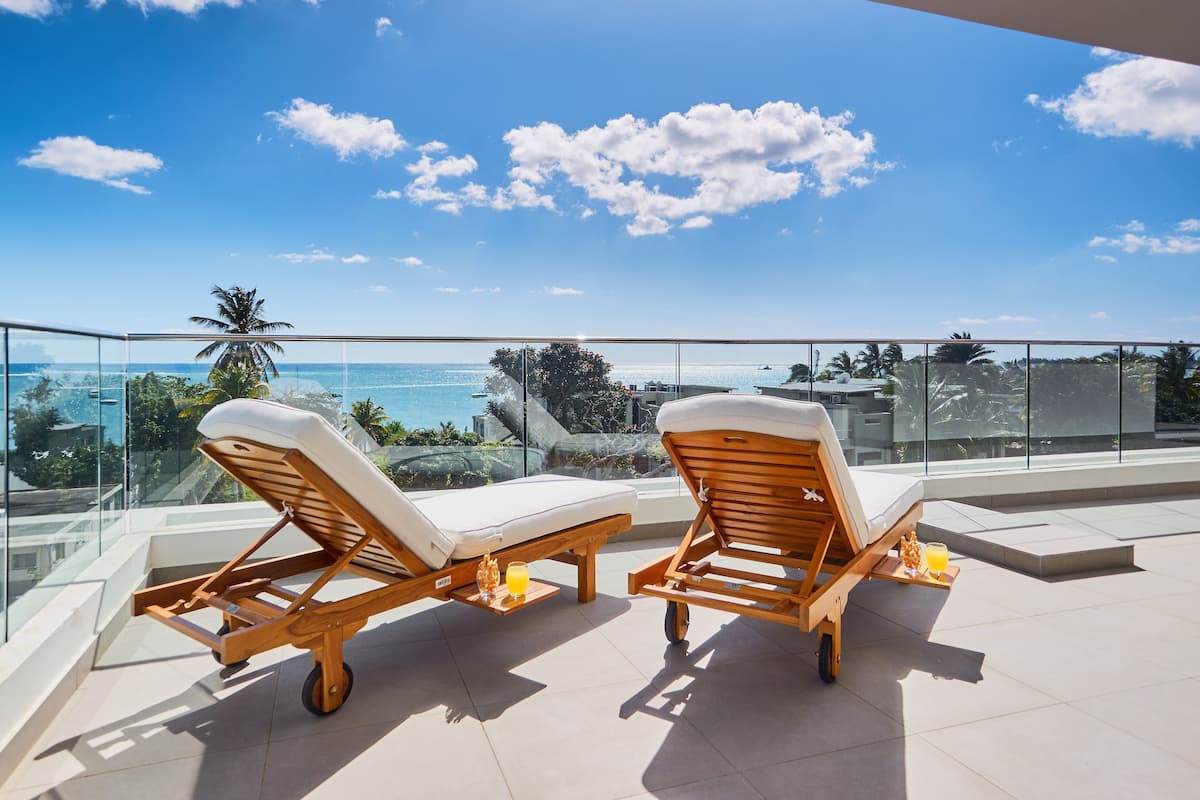 Penthouse, 3 habitaciones, vista al mar | Balcón