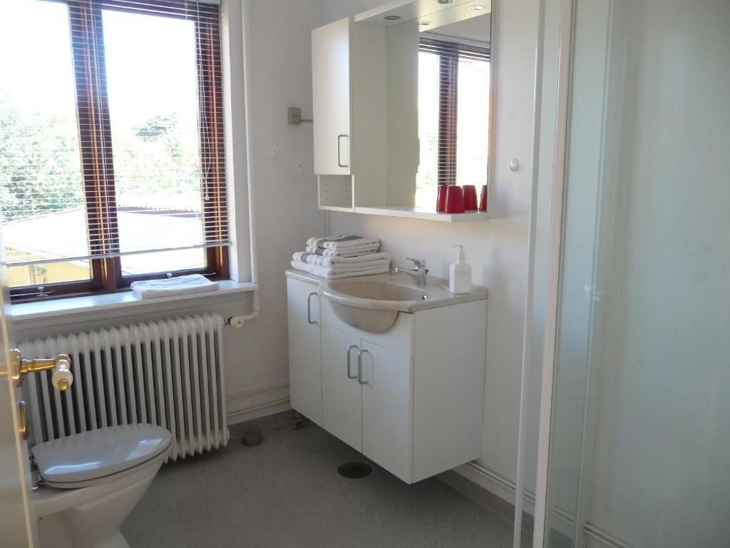 shower, eco-friendly toiletries, hair dryer, towels