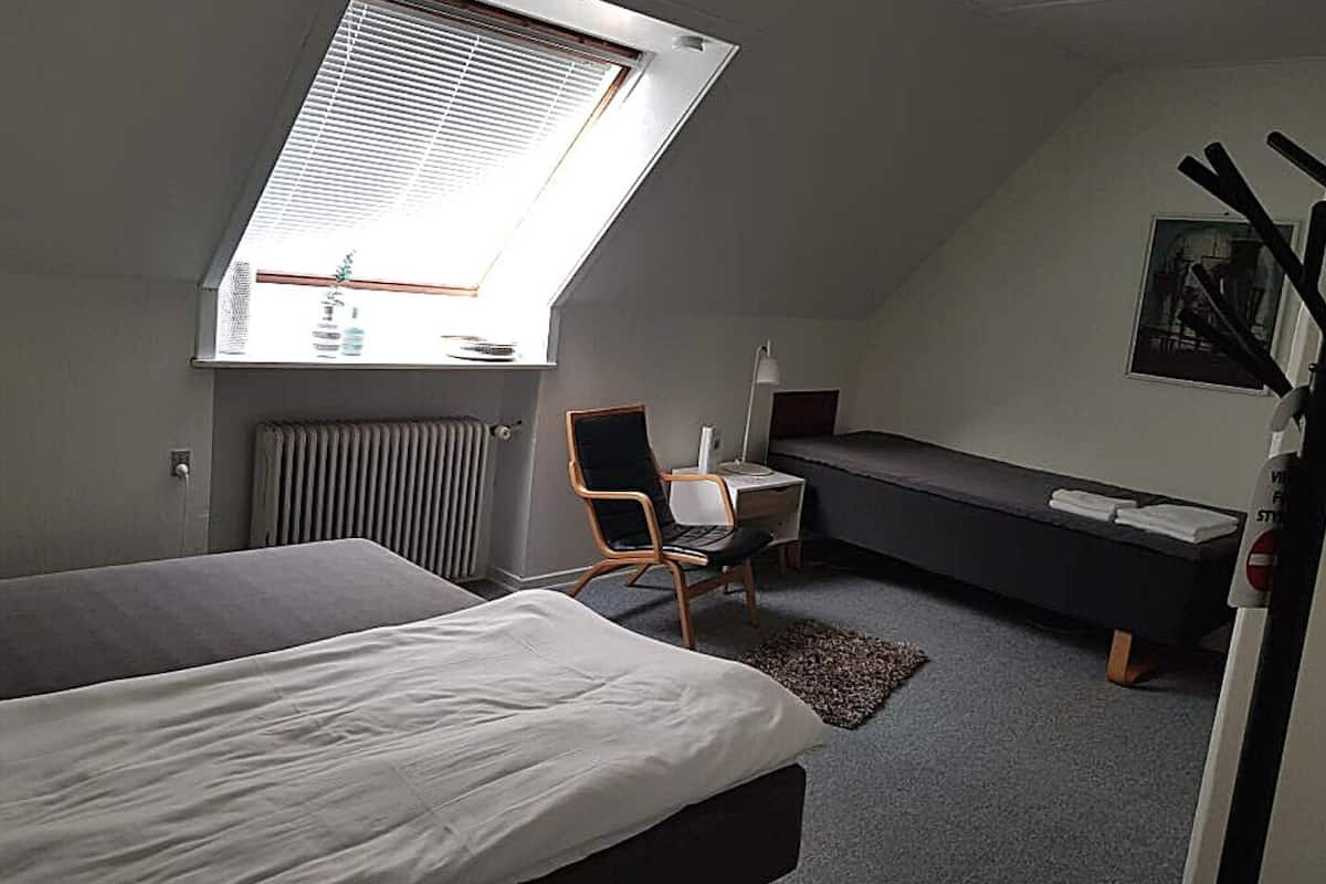 Kamer, 1 twee- of 2 eenpersoonsbedden, gedeelde badkamer | Hypoallergeen beddengoed, gratis wifi, beddengoed