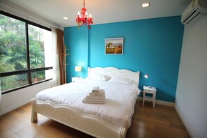 1 Bedroom with garden view | Verduisterende gordijnen, gratis wifi