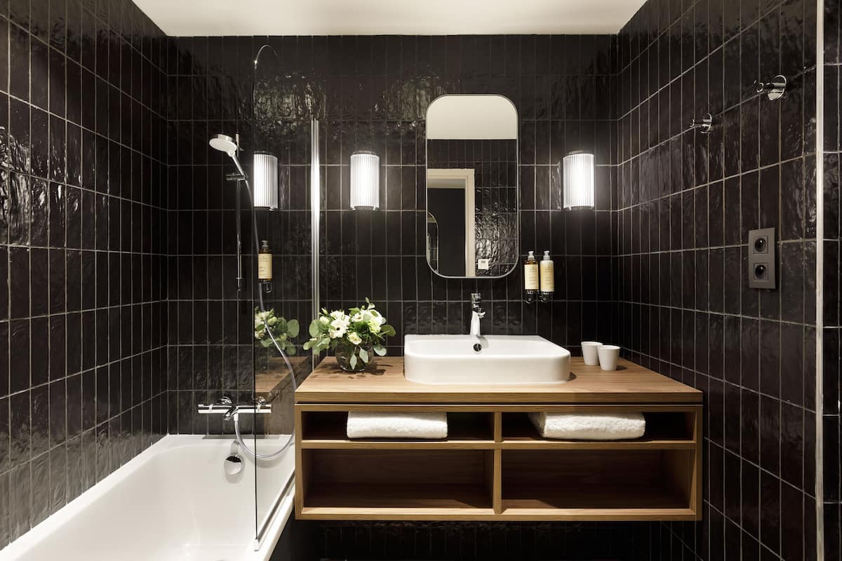 free toiletries, hair dryer, bathrobes, slippers