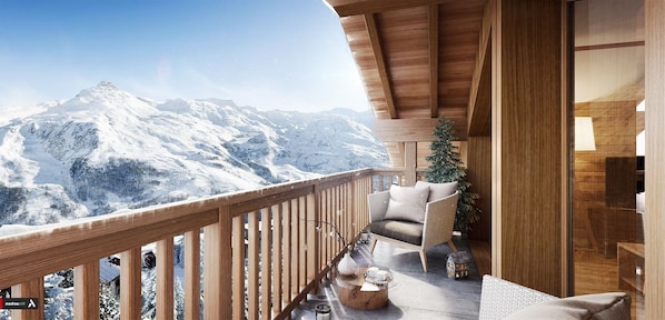 + Apartment 4 rooms 8 people, Mountain View | Balcony