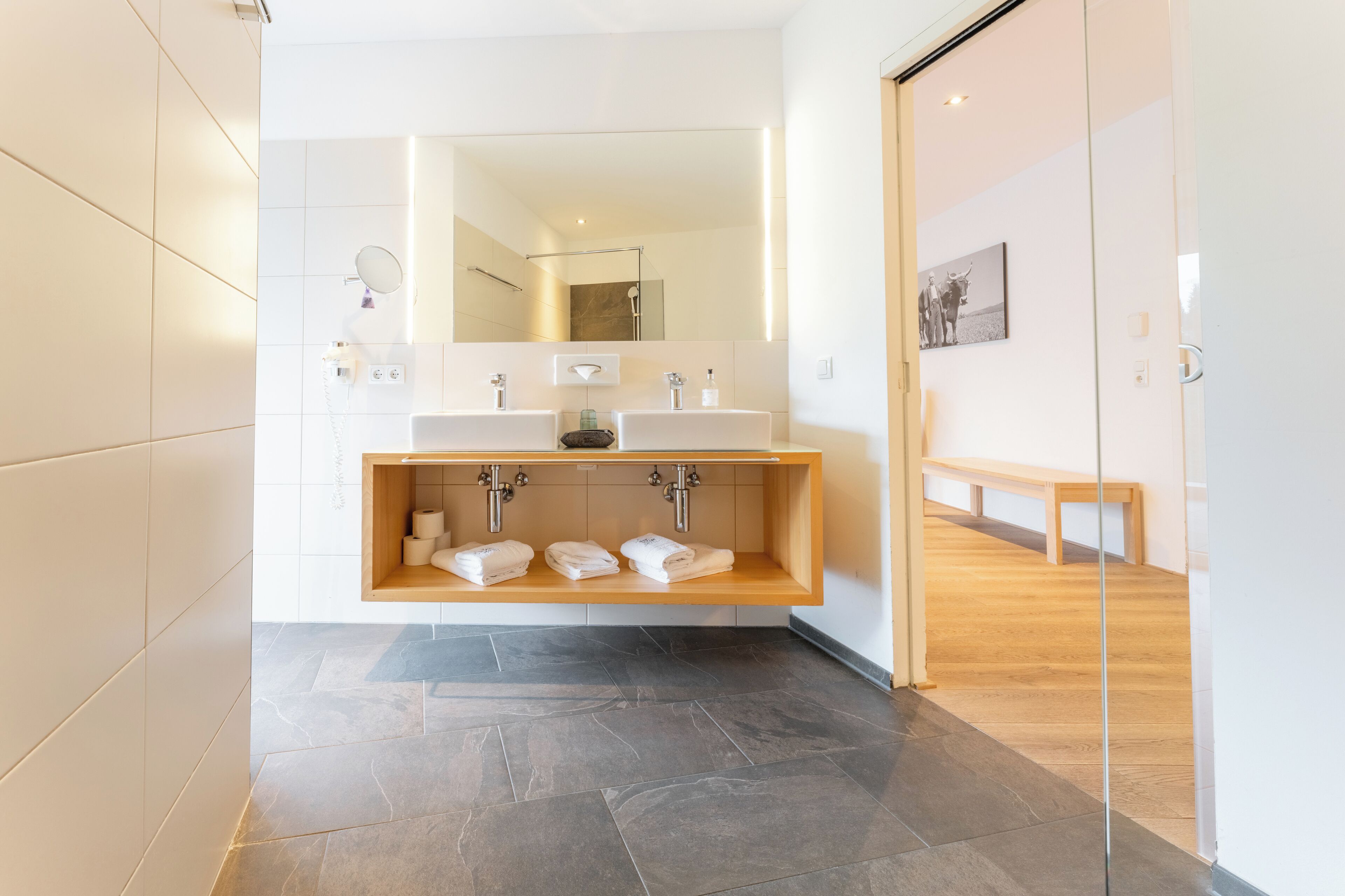 superior suite, 1 bedroom, balcony, mountain view | bathroom | free toiletries, hair dryer, slippers, towels