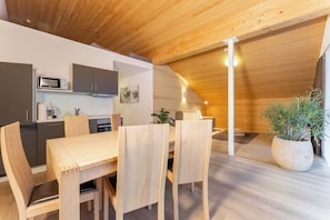 Superior Apartment, 2 Bedrooms, Terrace, Mountain View | Private kitchen | Cleaning supplies - Alpinresort Damüls (Damüls)