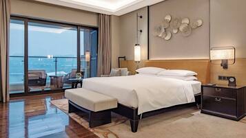 Premium bedding, free minibar, in-room safe, individually decorated