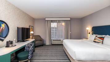 In-room safe, desk, laptop workspace, iron/ironing board