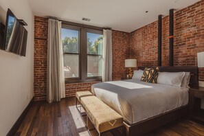 Luksus-loftsrom, 2 soverom, byutsikt (Vagabond) | Sengetøy i egyptisk bomull, sengetøy av topp kvalitet og dundyner