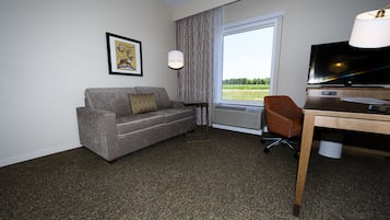 Studio, 1 très grand lit, non-fumeur, réfrigérateur et four à micro-ondes | Coffre-fort, accès au Wi-Fi (inclus), literie fournie