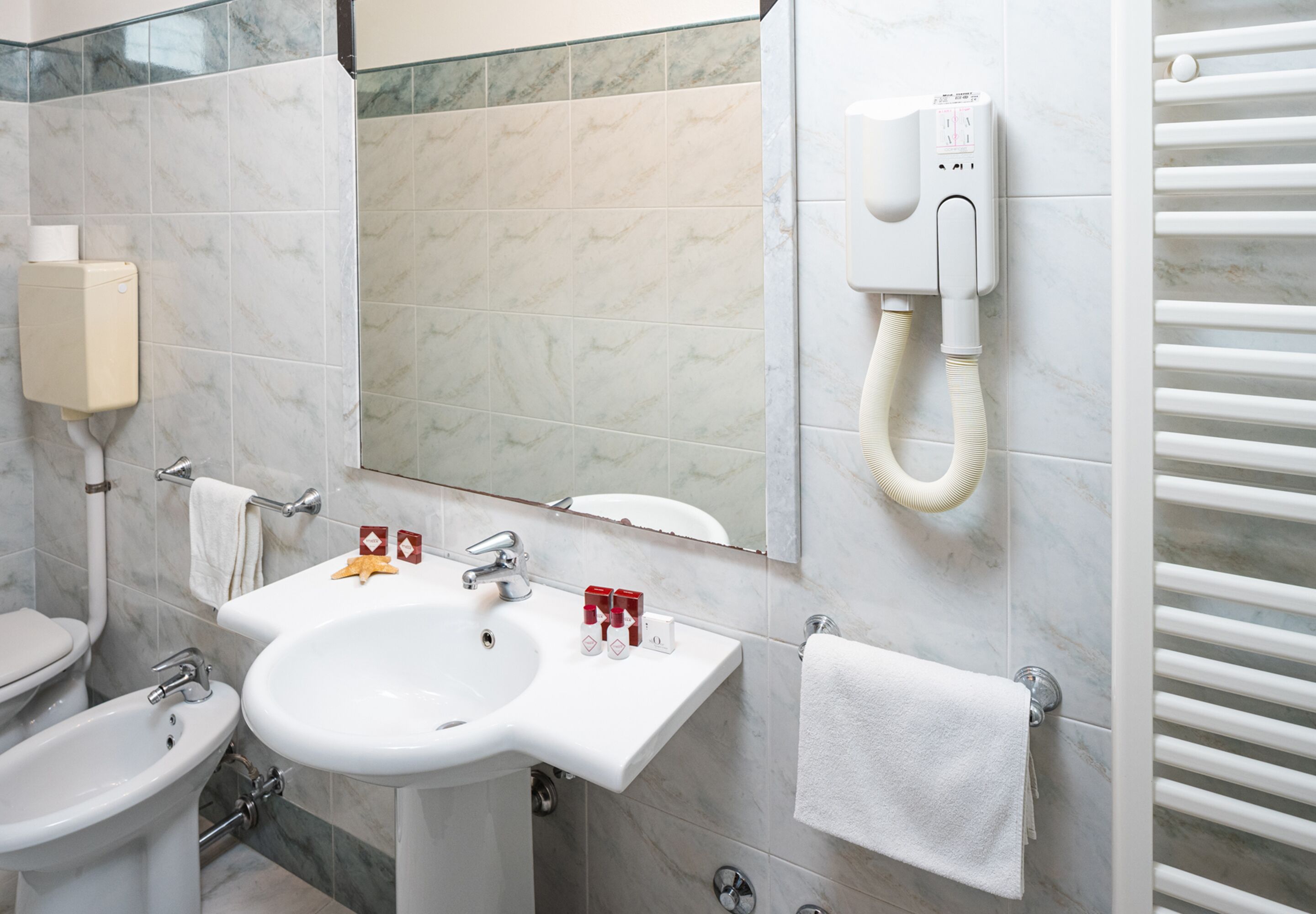 deluxe double or twin room, sea view | bathroom | shower, free toiletries, hair dryer, bidet