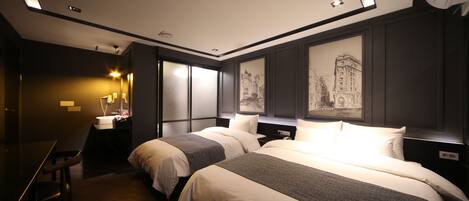 Kamar Twin | Seprai premium, selimut bulu angsa, Wi-Fi gratis, dan seprai linen