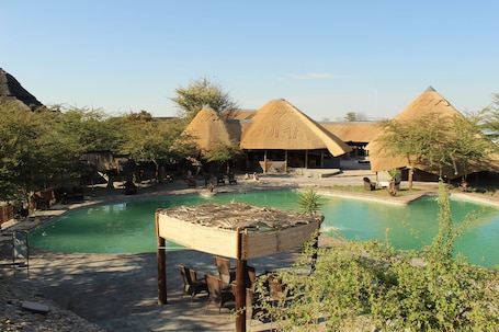 Front of property. Pelican Lodge and Camping