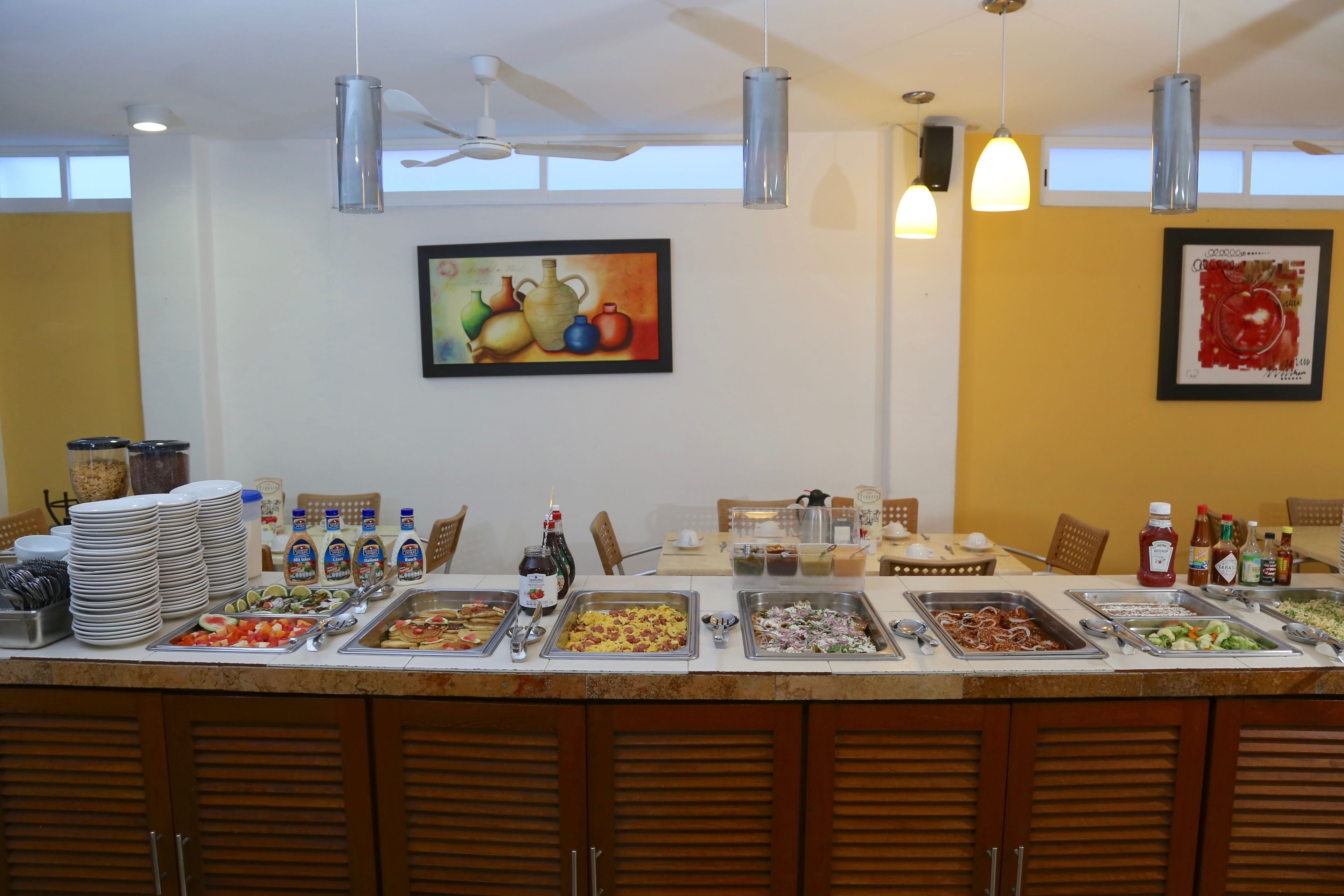 cooked-to-order breakfast for a fee