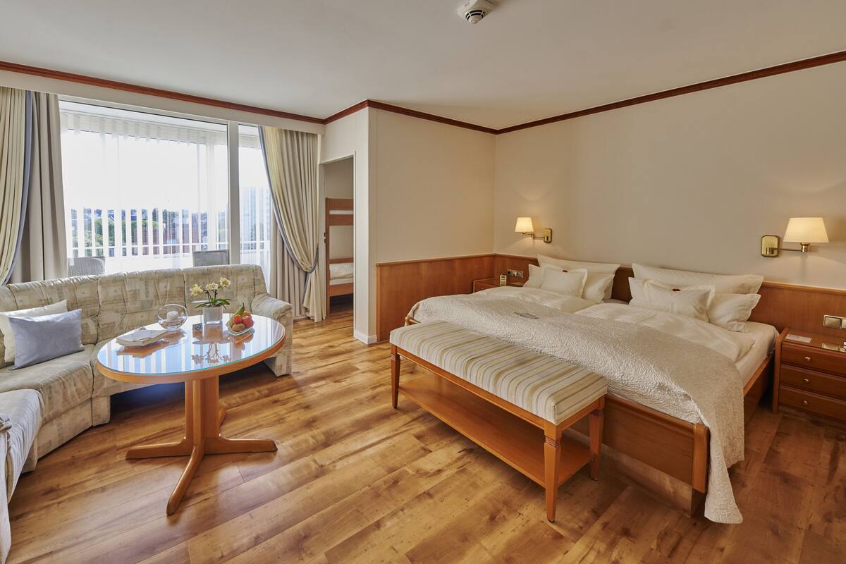 Quarto casal família, 1 quarto | 1 quarto, roupas de cama premium, edredons de pluma