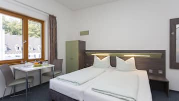 Iron/ironing board, free cots/infant beds, bed sheets, wheelchair access