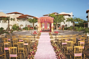 Outdoor wedding area