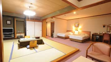 Kamar Keluarga, kamar mandi umum (Japanese Western Style) | Brankas dan Wi-Fi gratis