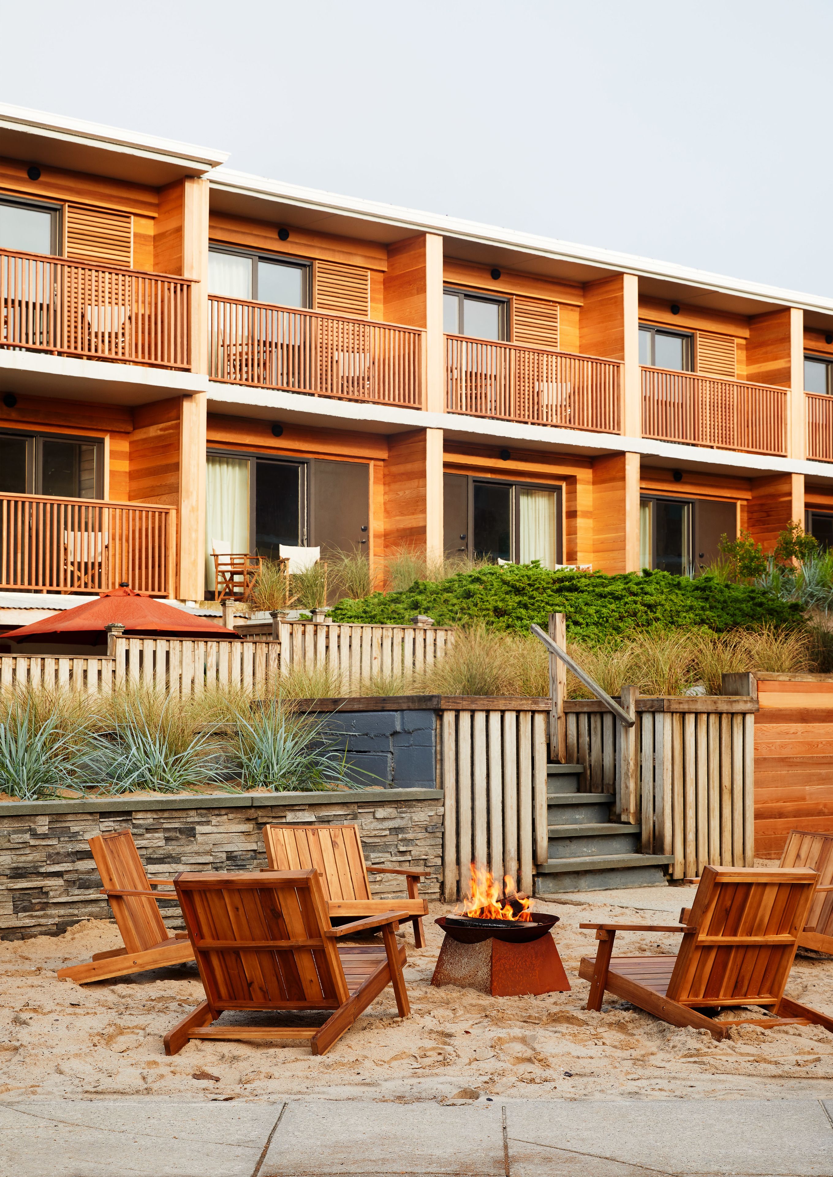 on the beach, sun-loungers, beach umbrellas, beach towels