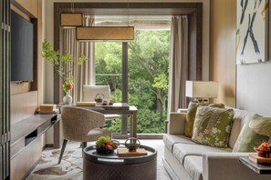 Executive Suite, 1 Bedroom (Heritage Garden) | Living area | 55-inch LCD TV with digital channels, TV, pay movies