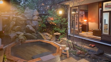 Suite with Open-Air Bath | Deep-soaking bathtub