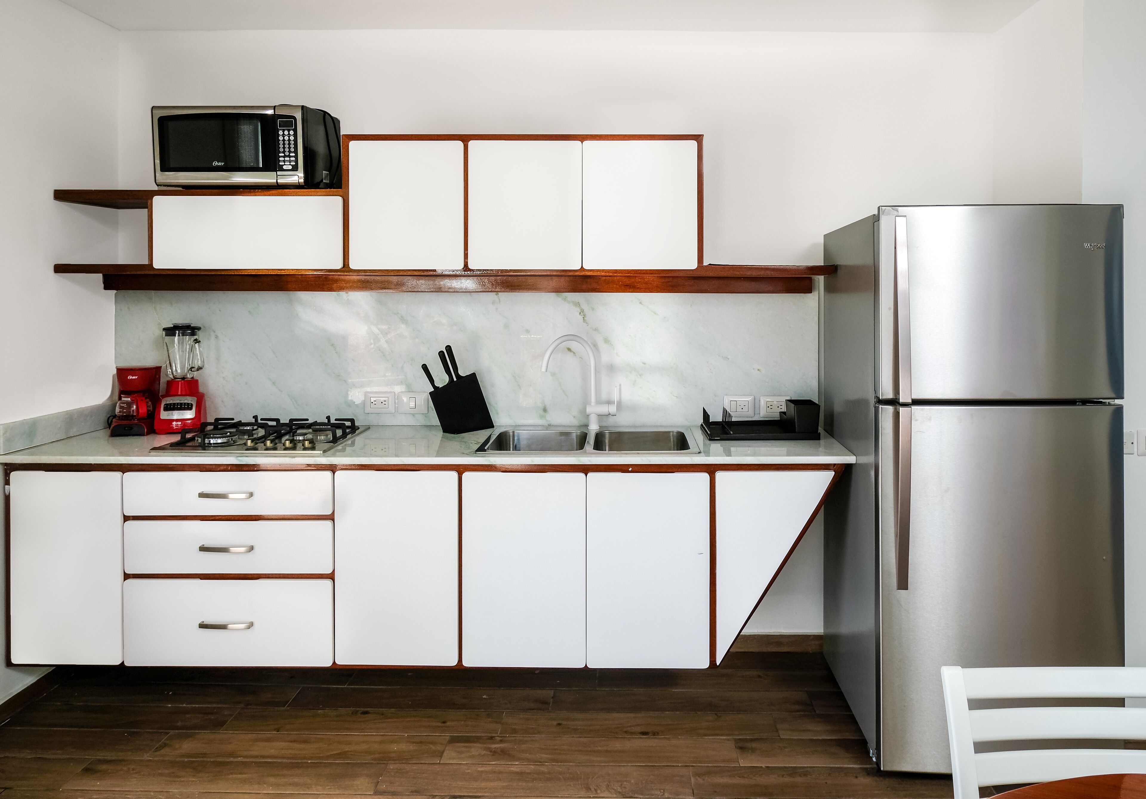 apartment with terrace - d2 | private kitchen | full-sized fridge, microwave, coffee/tea maker, toaster