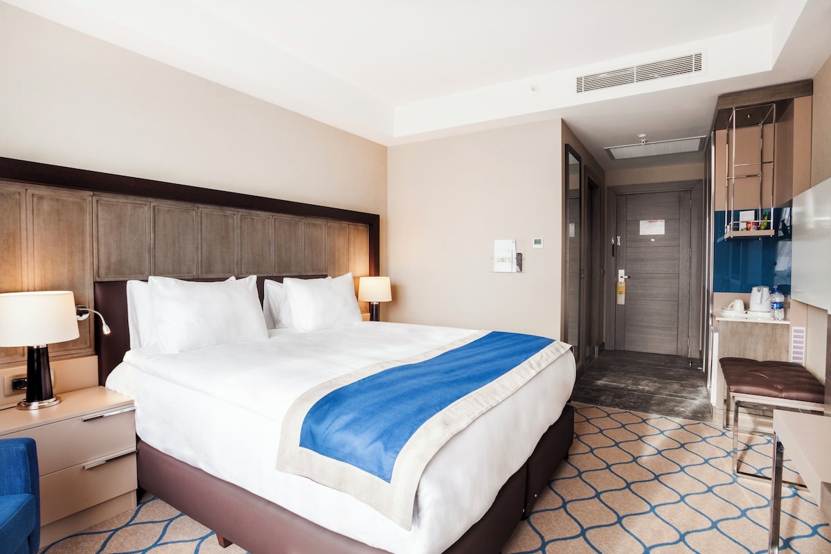 Standaard kamer, 1 kingsize bed, niet-roken | Luxe beddengoed, een minibar, een kluis op de kamer, een bureau