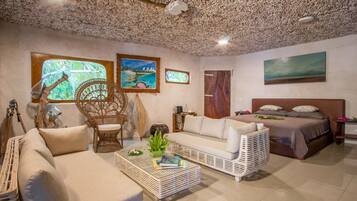 Suíte estúdio superluxo, 1 cama King, de frente para a praia (8) | Individualmente decorados, individualmente mobiliados, Wi-Fi de cortesia