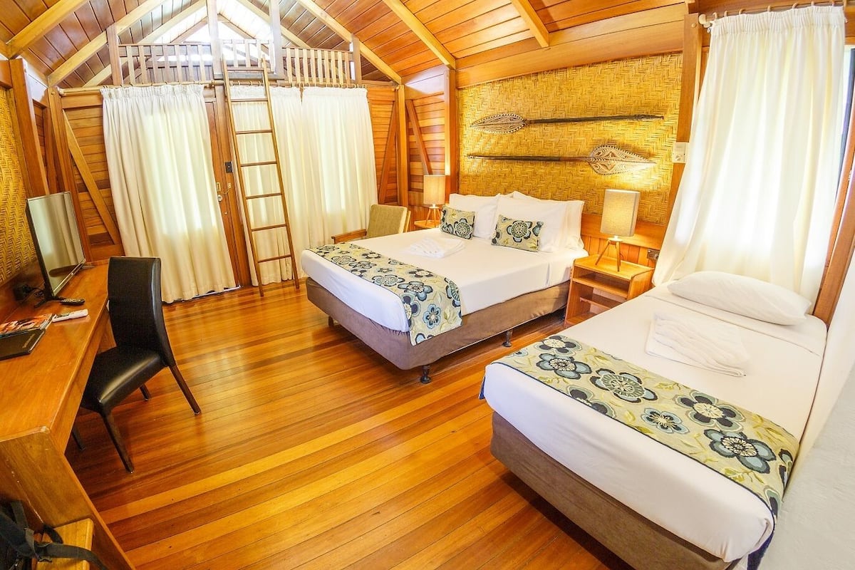 waterfront bungalow | premium bedding, in-room safe, desk, soundproofing