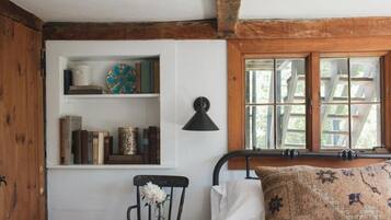 Egyptian cotton sheets, down comforters, individually decorated