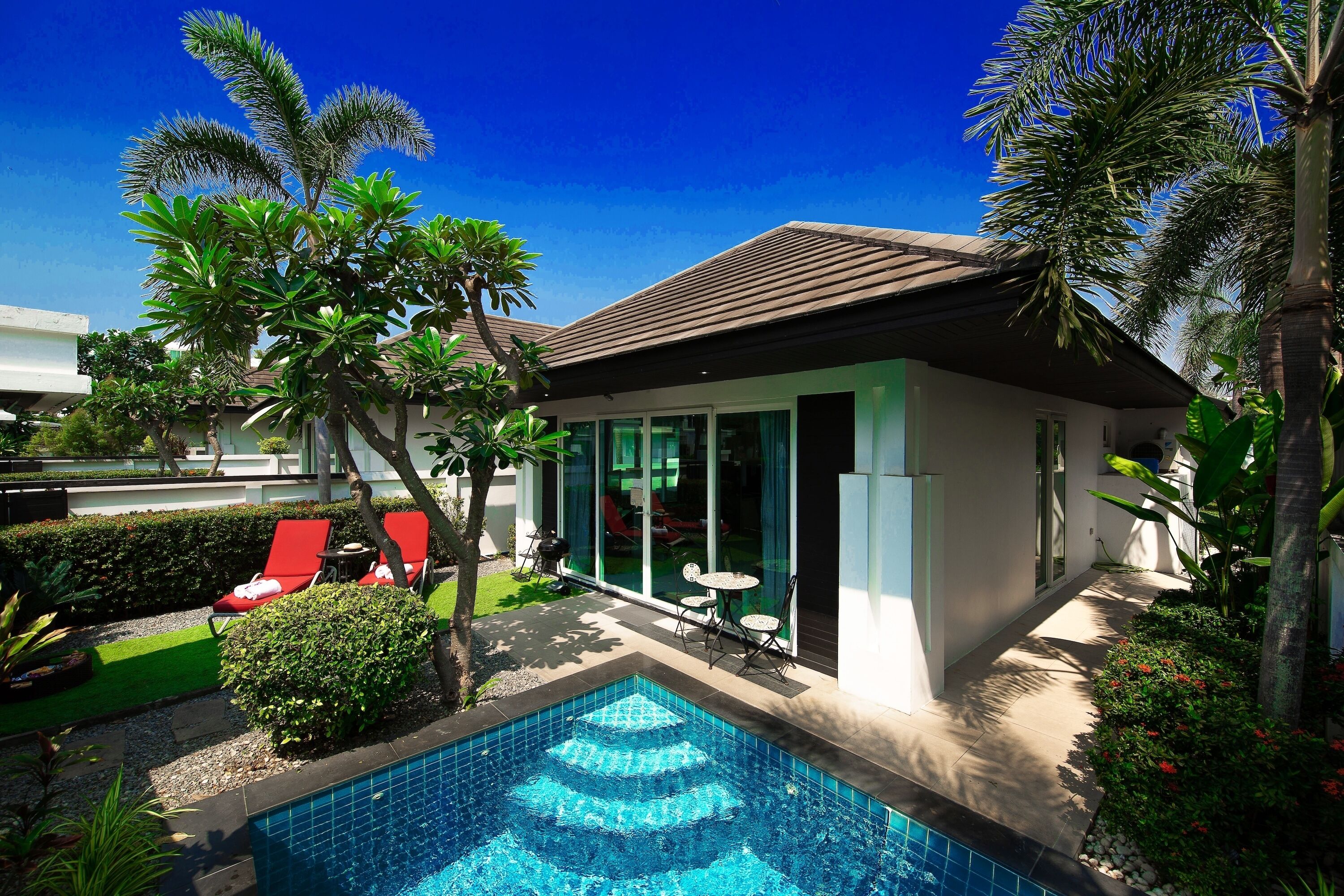 Exclusive Villa, 2 Bedrooms, Private Pool, Pool View | 2 bedrooms, premium bedding, in-room safe, individually decorated
